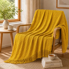 Soft Knitted Throw Blanket