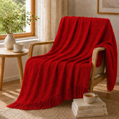 Soft Knitted Throw Blanket