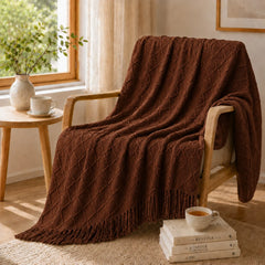 Soft Knitted Throw Blanket